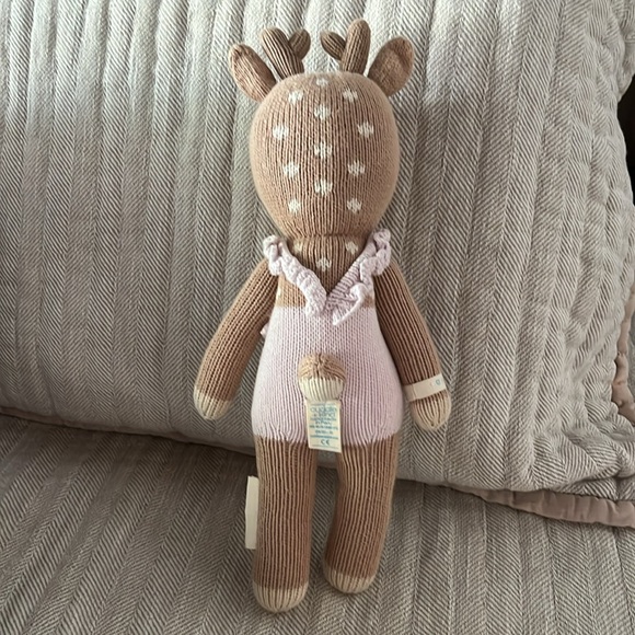 Cuddle + Kind Violet the Fawn hand knit doll, 13” size - Picture 4 of 5
